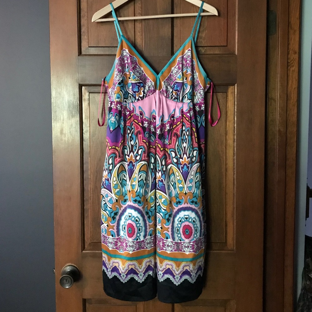 Floral silky dress